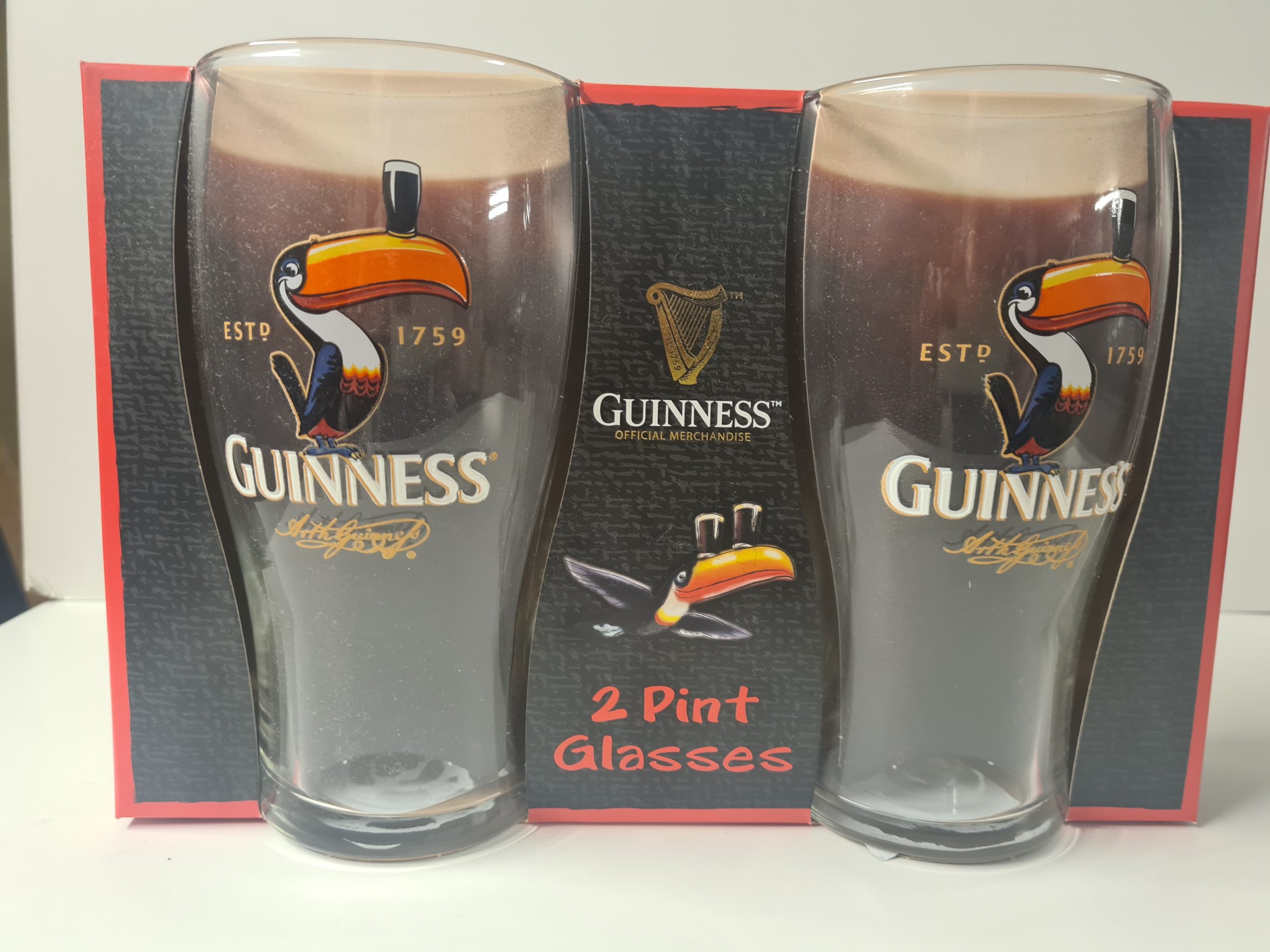 Guinness Toucan Pint Glassses - Image 2
