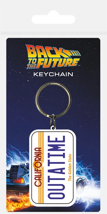 Back to the future (license plate)  rubber keychain.